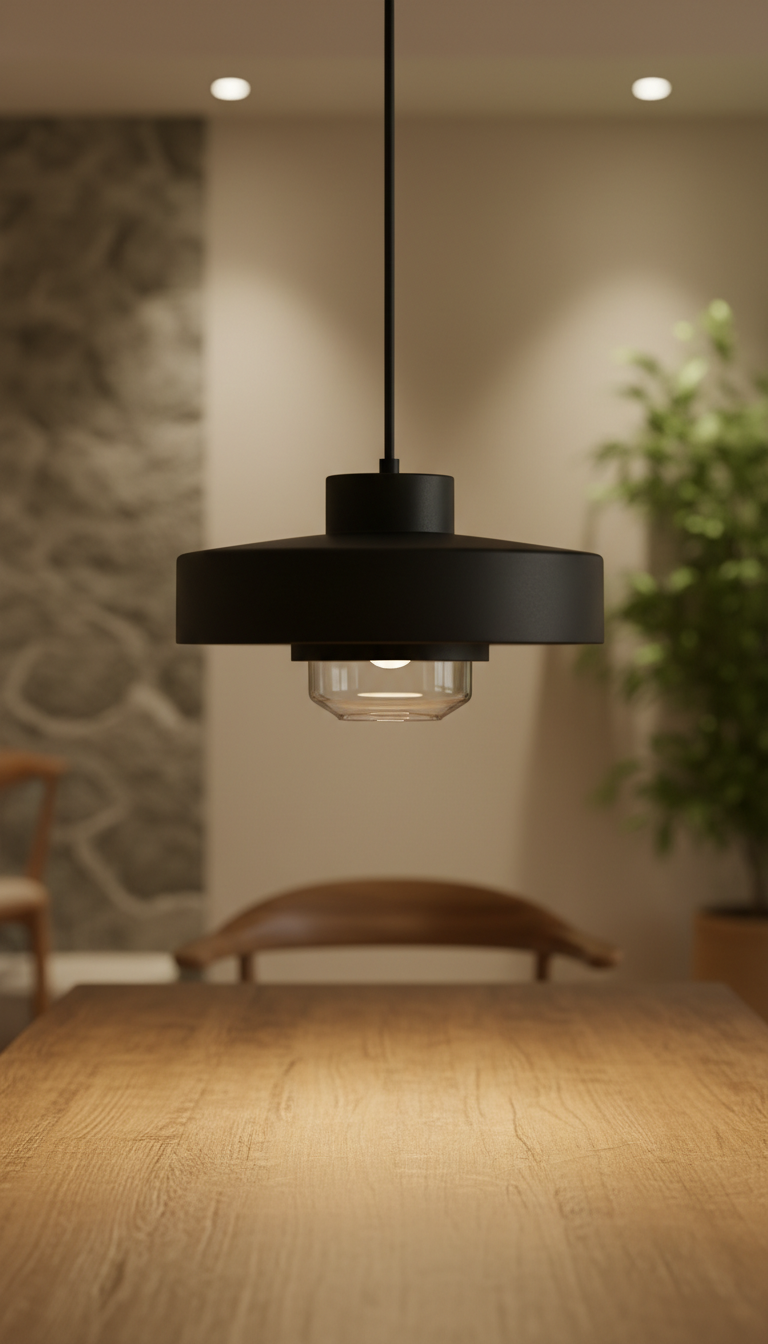 Matte Black Garden Lamp